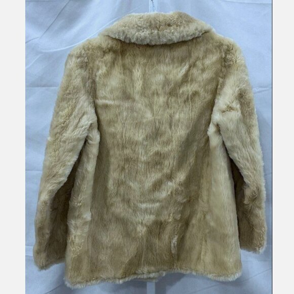 Vintage Blonde Mink Real Fur Coat Jacket Women Medium Cream Ivory Glam Mobwife - Picture 6 of 9